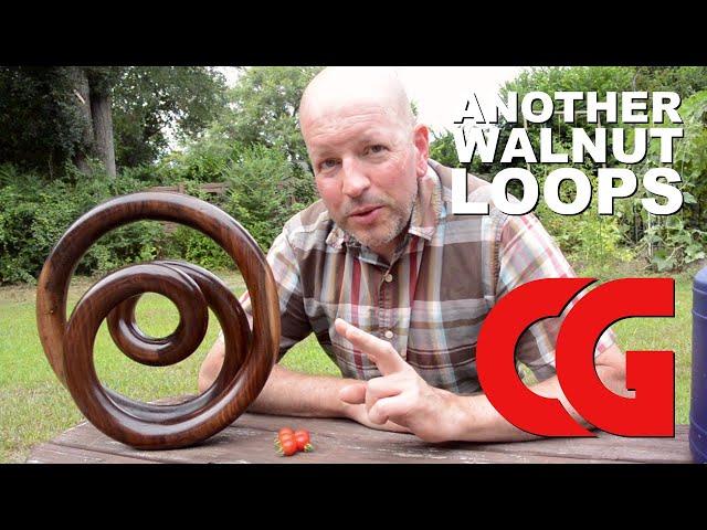 Another Walnut Loops - Woodturning, Art, Sculpture