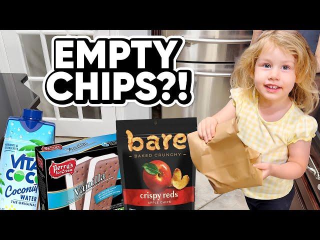 Our 3 Year Unboxing Groceries With Dad: See Her Funny Reactions!