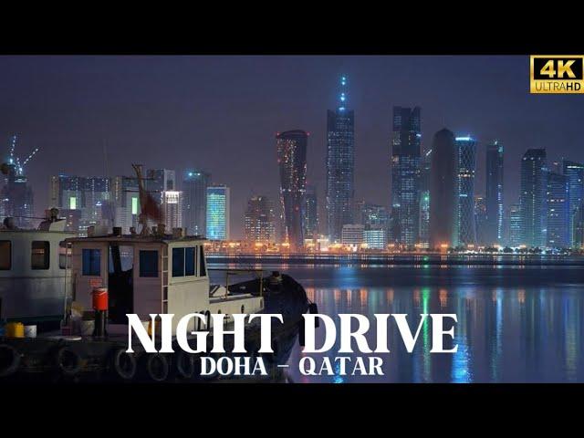 Night Drive in Doha: Qatar’s City Lights in 4K