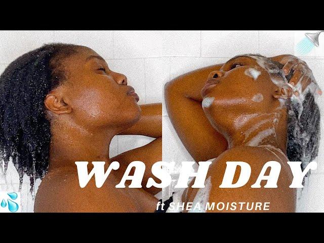 Wash Day Routine for (Dry, FINE/LOW Density !!! ) Natural 4C Hair | ft Shea Moisture (Sosé)