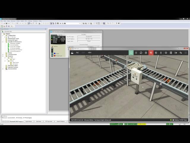 Schneider Unity Pro controlling FACTORY I/O