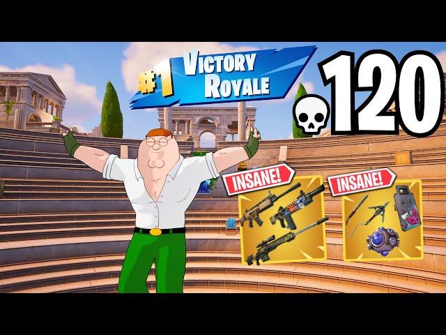 120 Elimination PETER GRIFFIN Solo vs Squads WINS Full Gameplay (Fortnite Chapter 5 Season 1)!