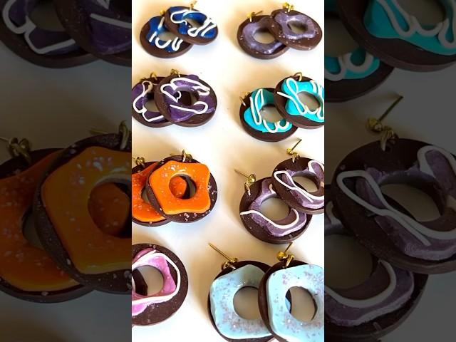 Clay donuts earrings ##art #artigianato #polymerclay #bigiotteria #gioielli #clay #clayart