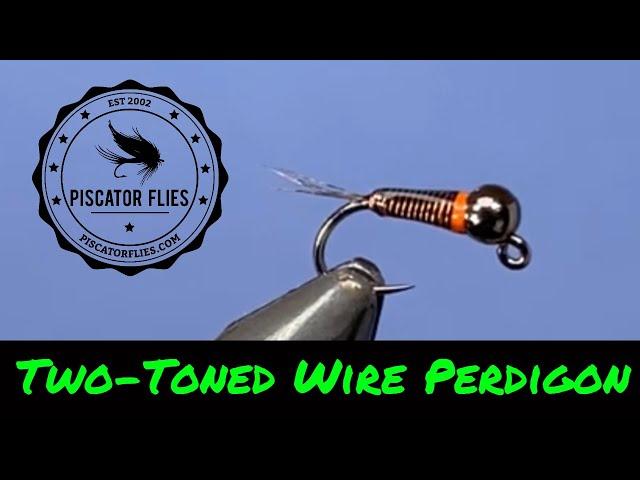 Tying a 2-Tone Wired Perdigon Fly pattern For Trout and Panfish - Piscator Flies