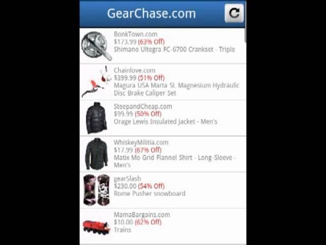 GearChase.com Android App - Deal of the Day & Daily Deals Tracker