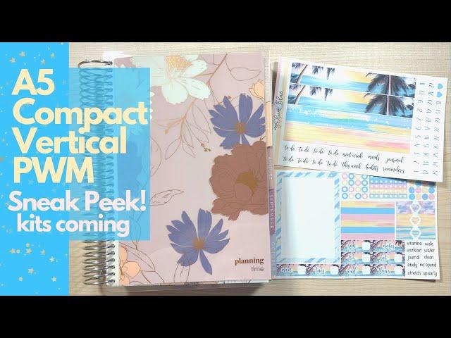 A5 Compact Vertical PWM | Sneak Peek of New Kits Coming! | Erin Condren