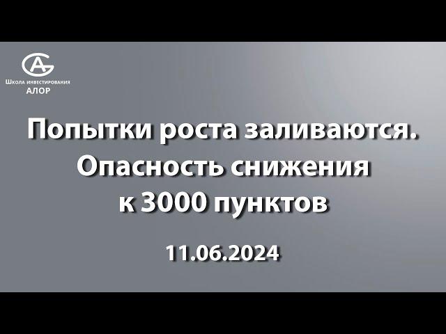 Попытки роста заливаются. Опасность снижения к 3000 пунктов