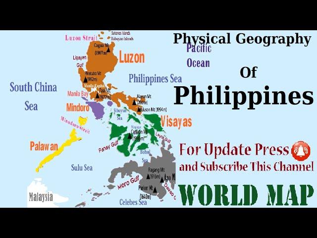 Physical Geography of Philippines (Map of Philippines)/ {Learn Geography}