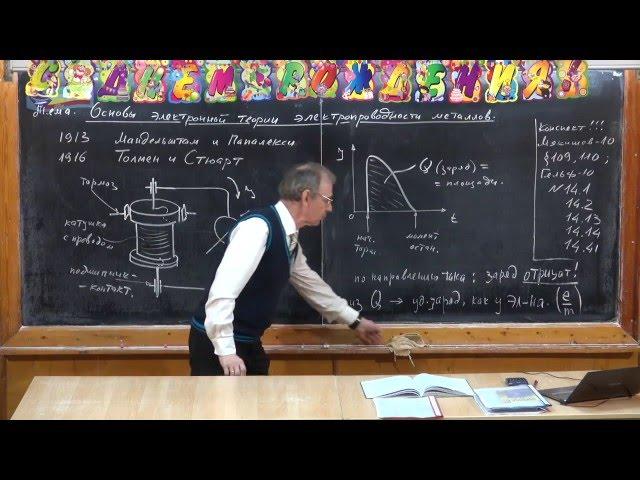 Урок 294. Основы электронной теории электропроводности металлов
