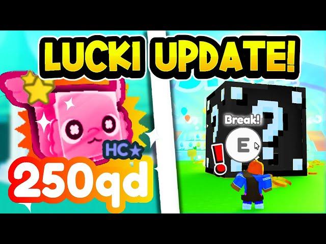 The LUCKI BLOCK UPDATE IS AMAZING! | AUTO ENCHANT, TRADING BOOTHS + LUCKI EGG! (Roblox)