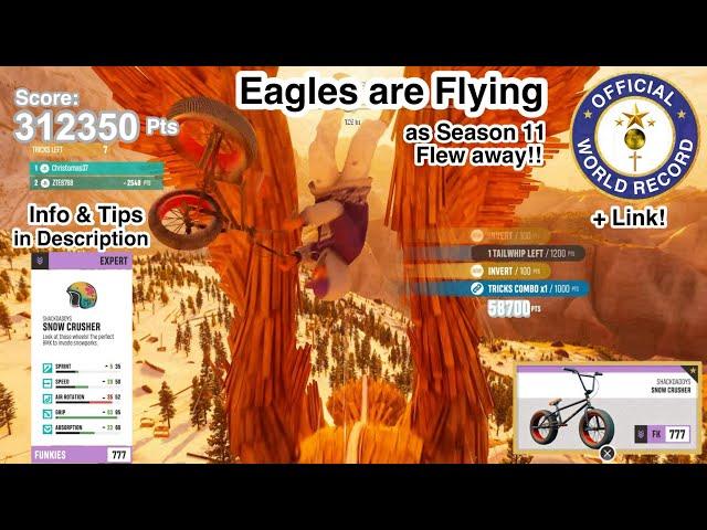 Eagles are Flying, LivE* • World Record • 312k points using Snow BMX via Lb* in Riders Republic