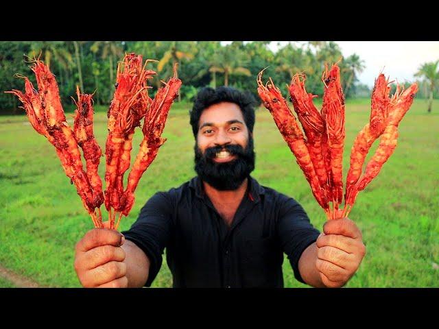 Big Prawns Lollipop Making Recipe | ചെമ്മീൻ ഒരുവട്ടം ഇങ്ങനെ പൊരിച്ചുനോക്കു | M4 TECH VLOG |