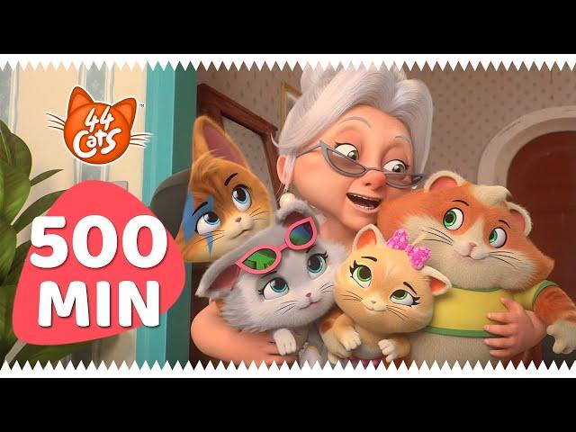 44 Cats | 500 MINUTES with the Buffycats and Granny Pina - Discover all the funniest moments 