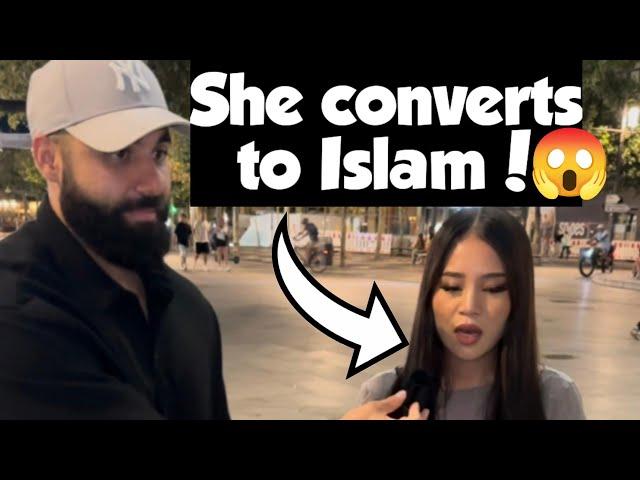 She converts to Islam! Allahu Akbar!