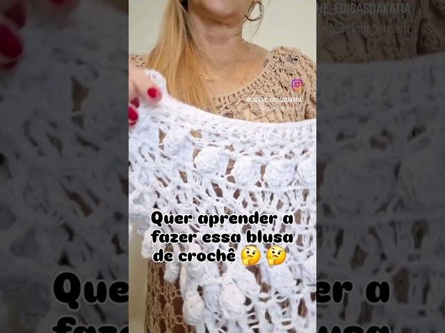 BLUSA DE CROCHÊ FÁCIL - CLIQUE NO ÍCONE ▶️ DO TÍTULO E ASSISTA À VÍDEO COMPLETA