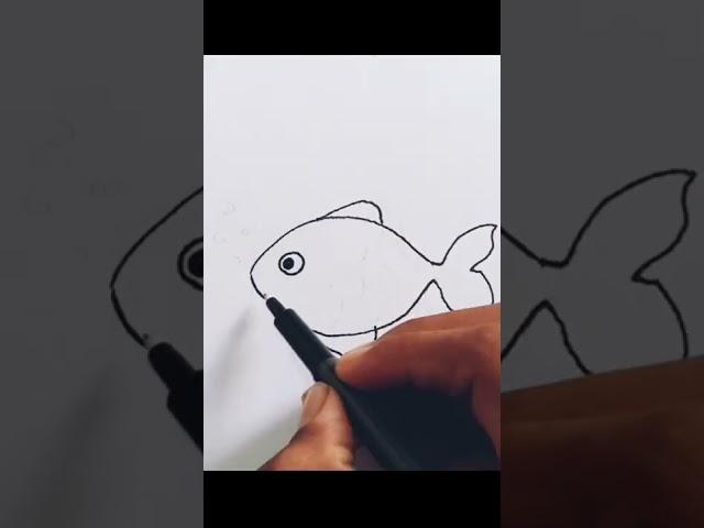 easy fish drawing
