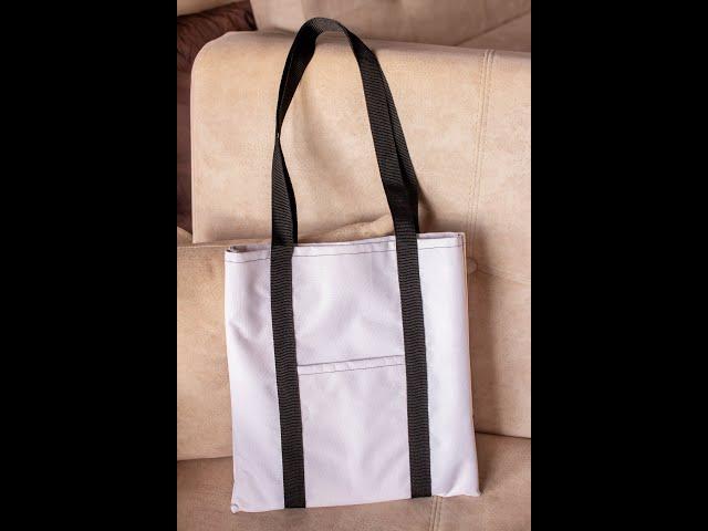 How to sew a TOTE BAG with perfect finishes and a pocket for beginners #diy #totebag #sew #sewing