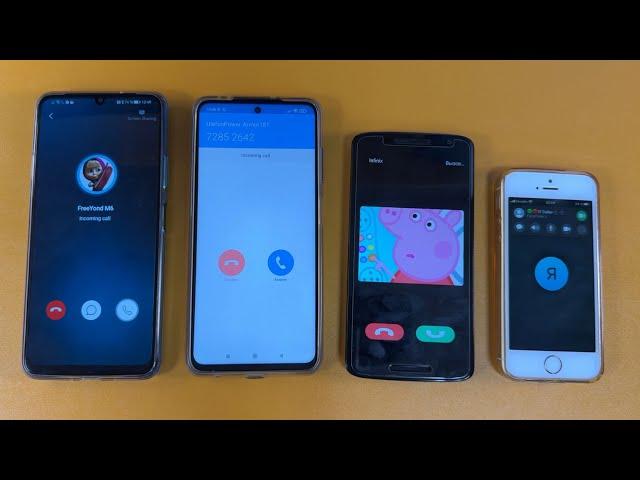 FOUR LEGEND QUAD INCOMING CALLS HUAWEI XIAOMI MOTOROLA IPHONE VS COMERA SKYPHONE TWINME FACETIME