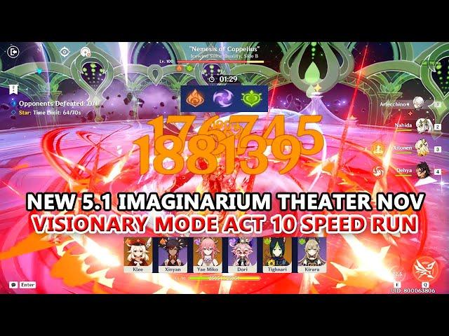 New 5.1 Imaginarium Theater Nov : Visionary Mode Act 10 Speed Run - Burning & Overloaded Meta