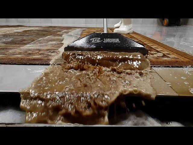 How is it possible to get the carpet so dirty? MUD flowed | Satisfying carpet cleaning ASMR