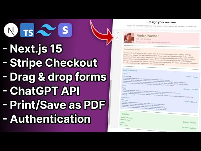 Build An AI Resume Builder SaaS Application (Next.js 15, Stripe Checkout, Hook Form, TypeScript)
