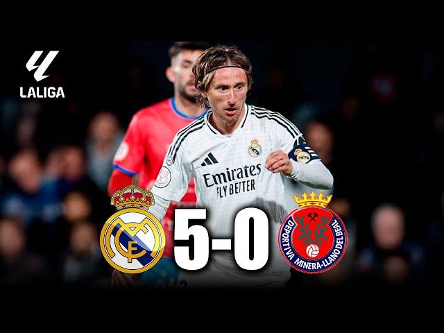 REAL MADRID vs DEPORTIVO MINERA 5-0  | GOLES y RESUMEN del PARTIDO | COPA del REY