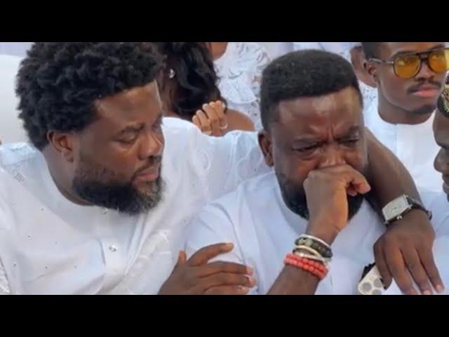 AREMU AFOLAYAN BEGS KUNLE AFOLAYAN FOR FORGIVENESS IN TEARS AT THEIR MOTHER’S SERVICE OF SONGS