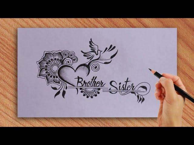 making a beautiful brother and sister love  drawing || simple drawing