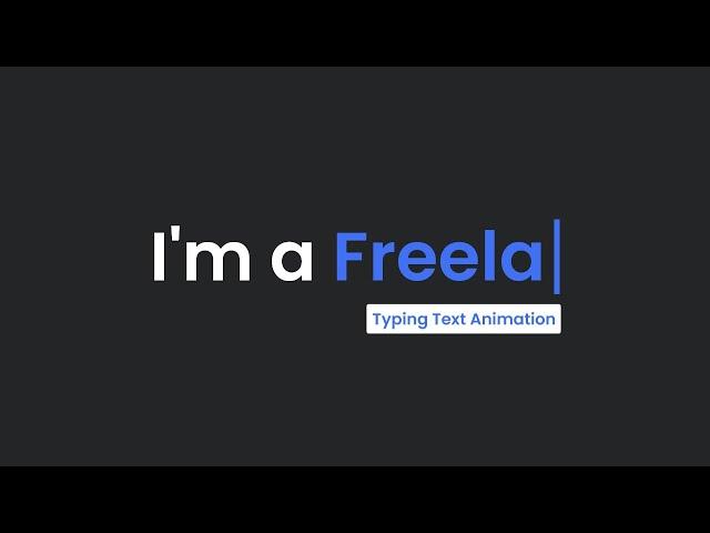 Multiple Typing Text Animation in HTML CSS & JavaScript