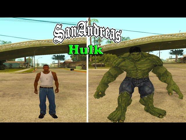 GTA San Andreas Hulk Cheat Code ( Hulk Mod)