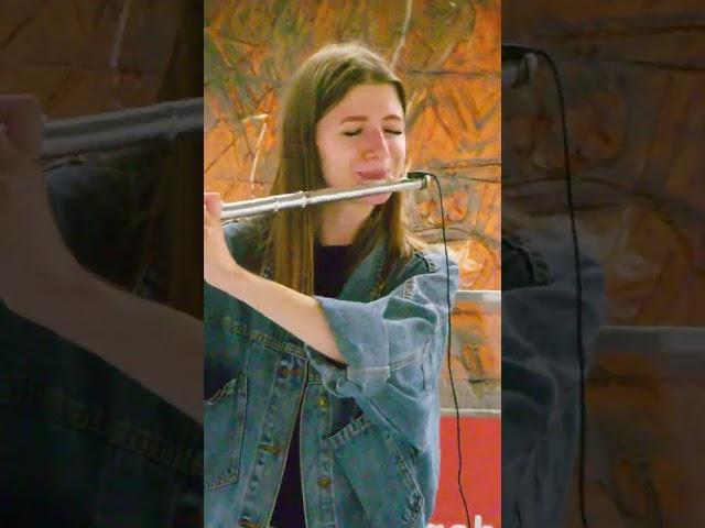 A talented young woman captivates the listeners at the subway. #shorts