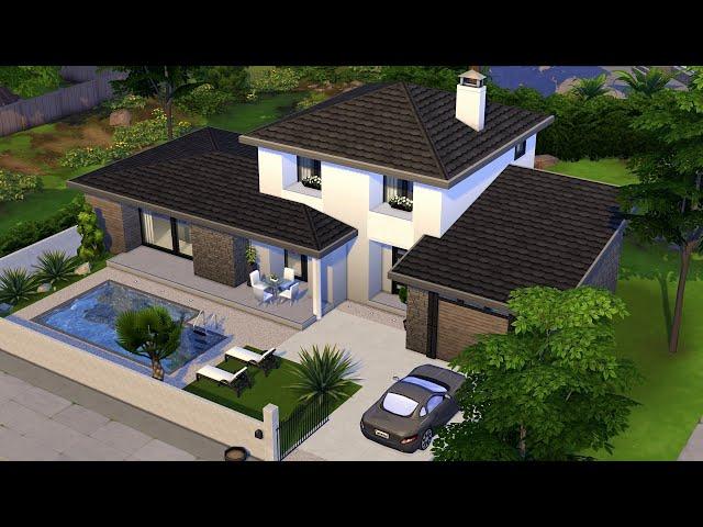 Base Game Modern House • The Sims 4 • No CC | Speed Build