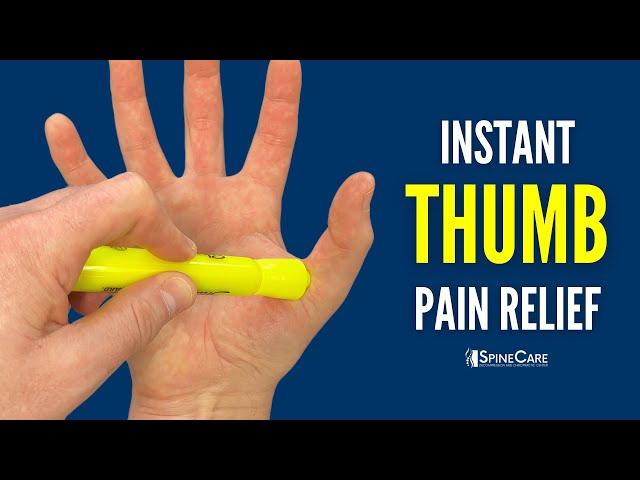 How to Instantly Relieve Thumb Pain