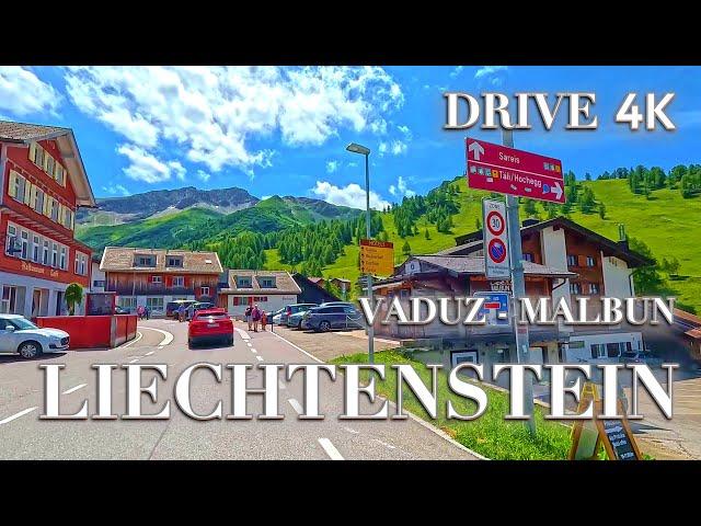 DRIVING IN LIECHTENSTEIN  Malbun to Vaduz / Amazing Alps Road Trip / Piece of heaven /Rhine Valley