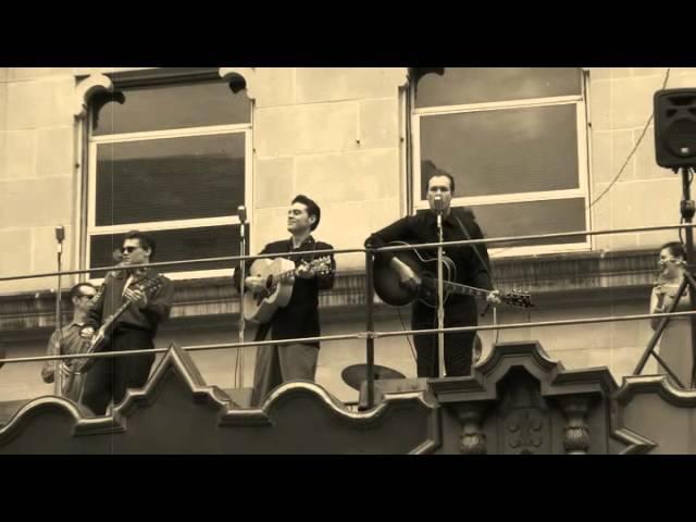 Million Dollar Quartet performs on The Majestic Theatre San Antonio, Texas Marquee!