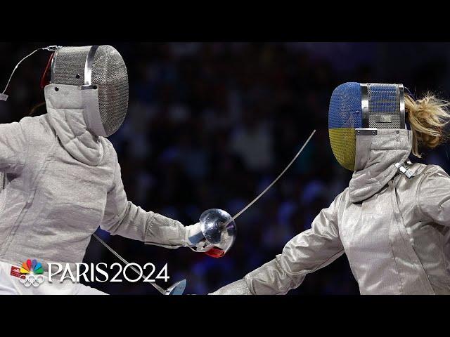 Olga Kharlan leads Ukraine fencing to GOLD in women's team sabre at Paris Olympics | NBC Sports