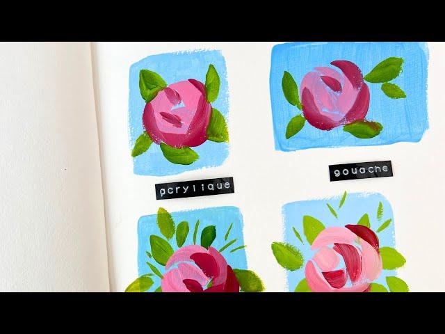 Gouache vs. Acrylic Gouache Side-by-Side Comparison!