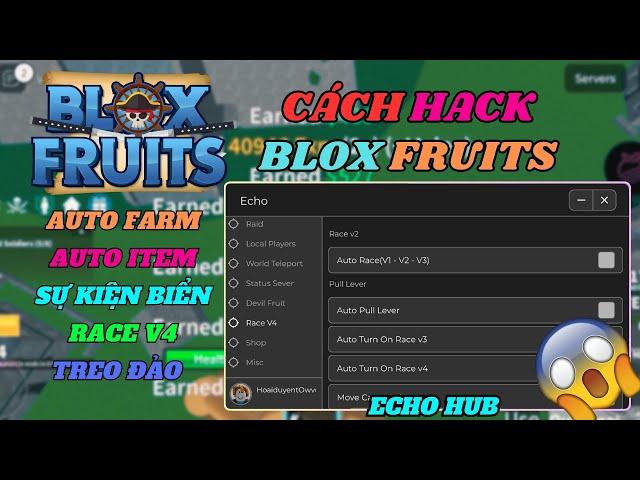 CÁCH HACK BLOX FRUITS 21 TRÊN ĐIỆN THOẠI, MENU AUTO FARM VIP, AUTO TỘC V4, TÌM ĐẢO, RAID, SEA EVENTS