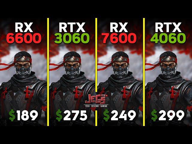 RX 6600 vs RTX 3060 vs RX 7600 vs RTX 4060 | Ryzen 5 7600 | Tested in 15 games