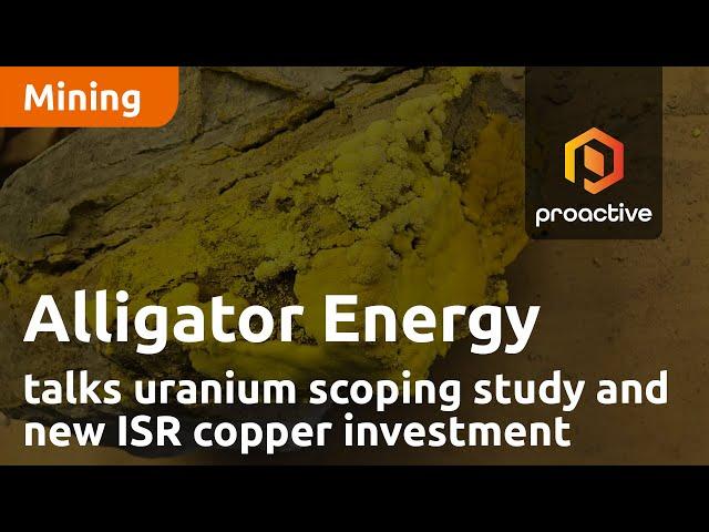 Alligator Energy talks uranium scoping study and new ISR copper investment