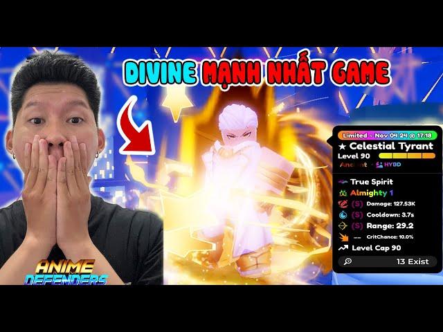 Mình Chế Tạo Divine Mạnh Nhất Với 2 Triệu Dmg - Anime Defenders | ROBLOX