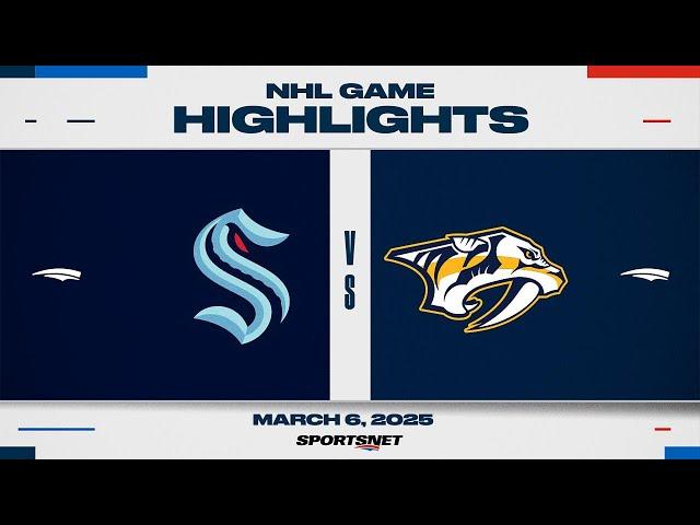 NHL Highlights | Kraken vs. Predators - March 6, 2025