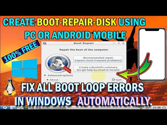 Create a USB Boot Repair Disk to Fix Windows 10 Blue Screen Boot Loop & Start-up Failure