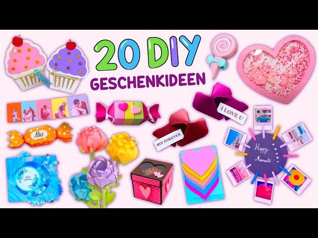 20 DIY GESCHENKIDEEN - HANDGEMACHTE GESCHENKE - GESCHENKKARTE ZUM GEBURTSTAG – BFF GESCHENK UND MEHR