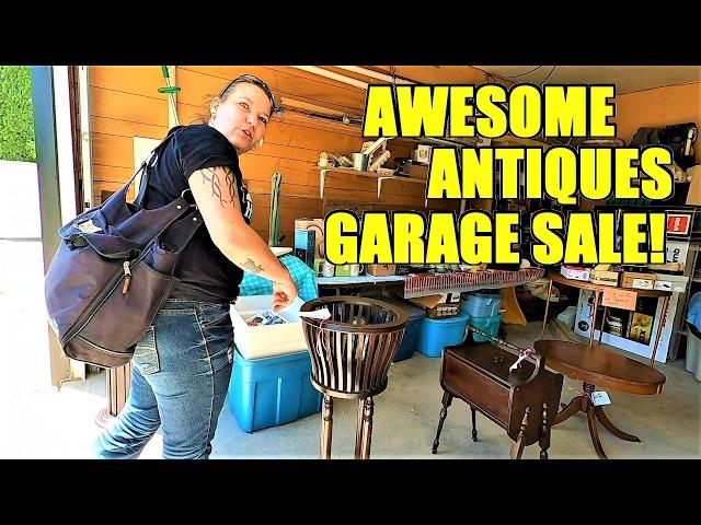 Ep616:  AWESOME ANTIQUES & DESIGNER GARAGE SALE FINDS!!  