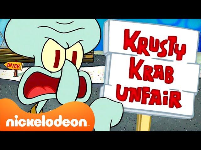 SpongeBob | Thaddäus hasst seinen Job 60 Minuten lang  | Nickelodeon Deutschland