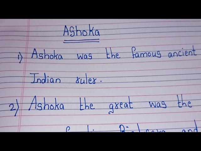 10 Lines on Ashoka in english /essay on Ashoka /short biography of Ashoka