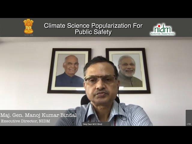 Webinar on "Climate-Science Popularization for Public Safety". | NIDM | INDIA | DISASTER IN INDIA.|