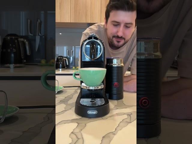 Is Nespresso latte art possible?! #coffee #latteart #nespresso #coffeeart #barista