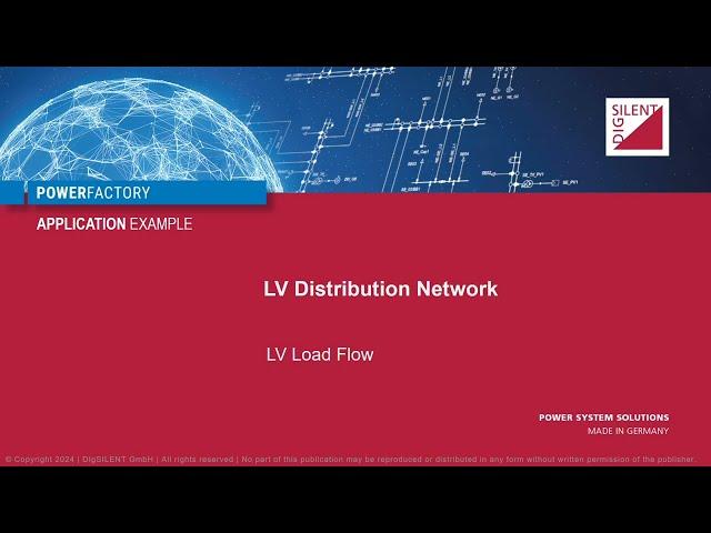 PowerFactory – LV Distribution Network – LV Load Flow Calculation